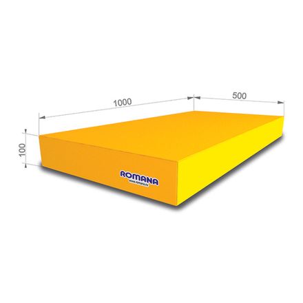 Мат (мягкий щит) Romana 1000*500*100, одинарный (желтый)