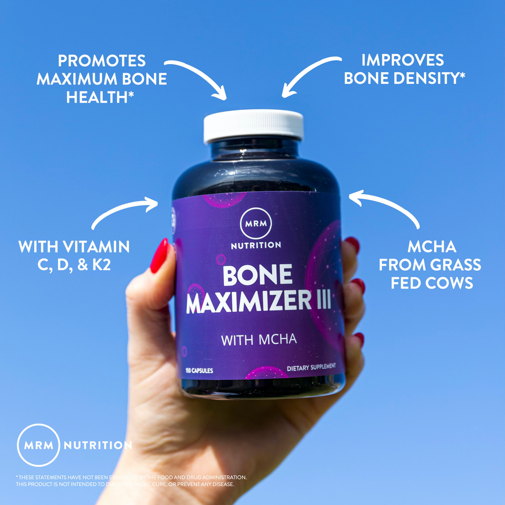 MRM Nutrition, Bone Maximizer III с микрокристаллическим гидроксиапатитом (MCHA), 150 капсул