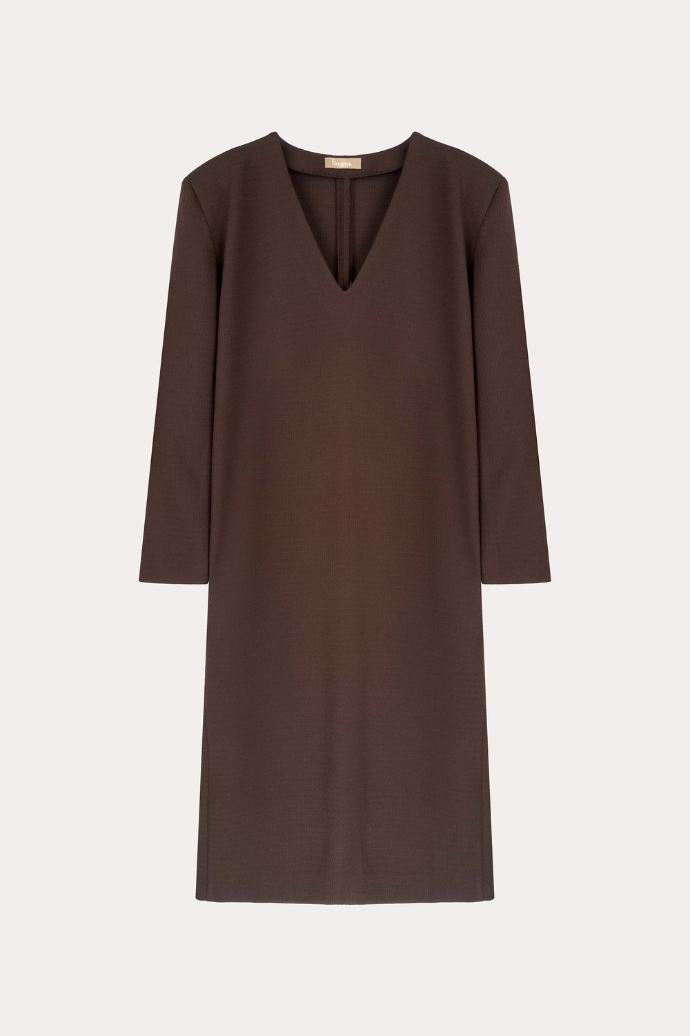 Платье с акцентными плечами