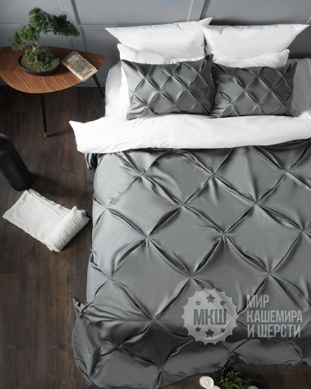 Покрывало на кровать Шанти (арт. BL02-109-05)  -   250х270 см. - серое