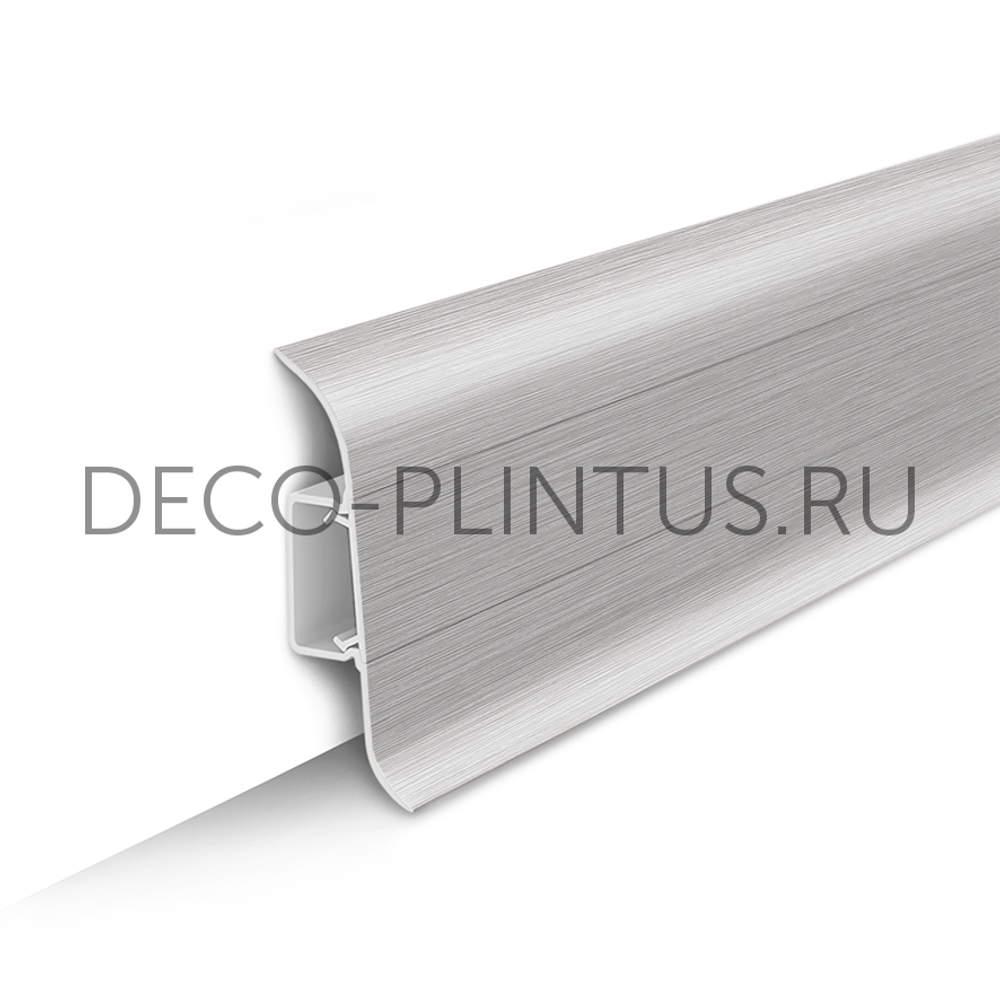 Плинтус напольный Идеал Классик 55 мм, 186 Алюминий (IDEAL Classic 55мм, 2.2м,)