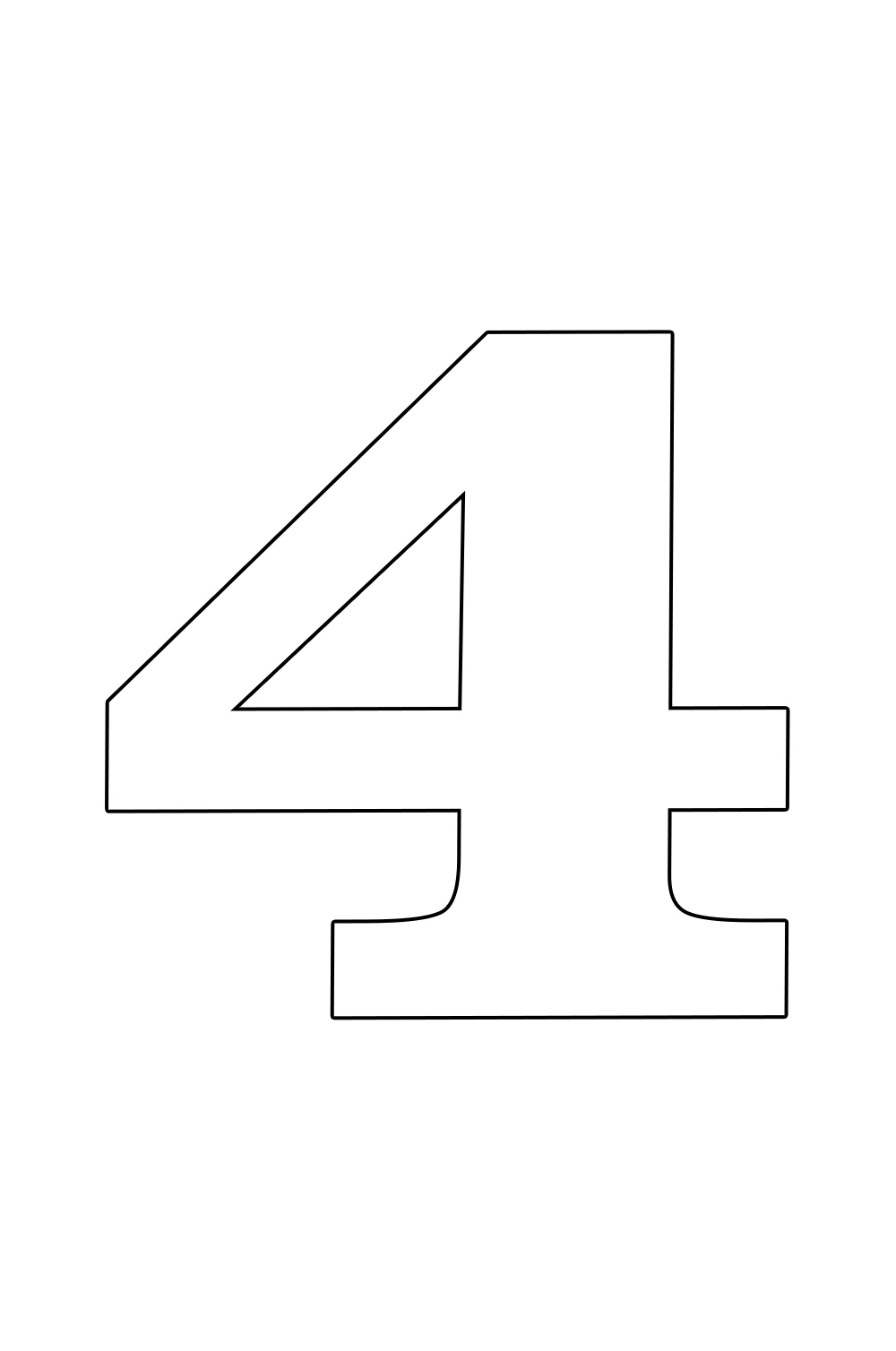 Наклейки цифры Policomprint М12, 3х4 см.