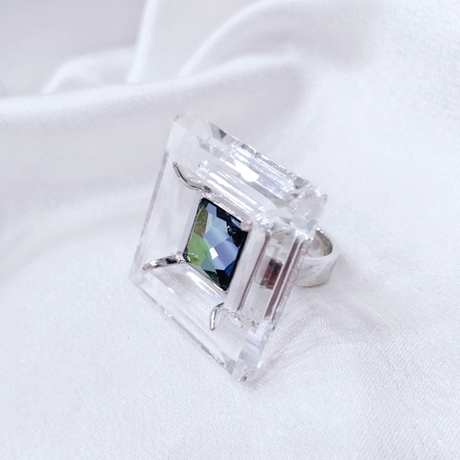 "Проксима" кольцо в родиевом покрытии из коллекции "Астрономия" от Jenavi