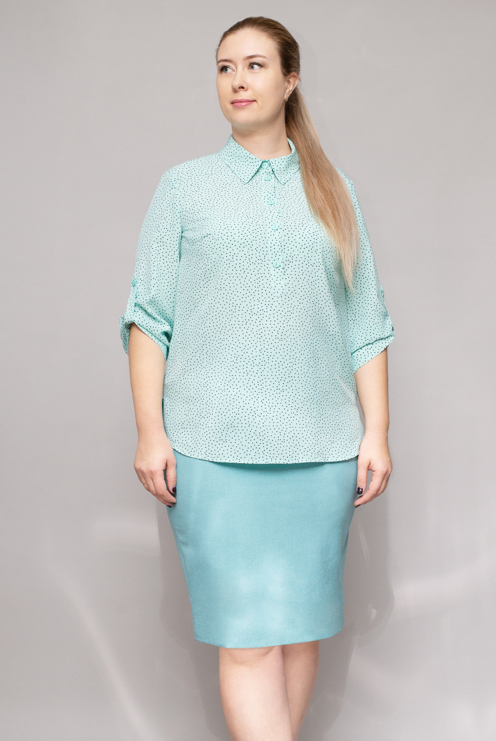 Блузка 1638А, миндаль #176Мд091638А