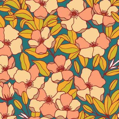Seamless pattern of flowers.