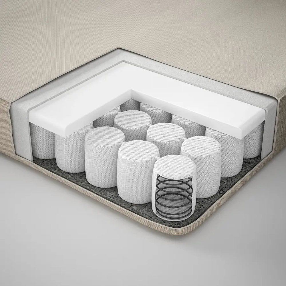 Матрас - VANNAREID IKEA/ ВАННАРЕЙД ИКЕА, 200х80 см, бежевый