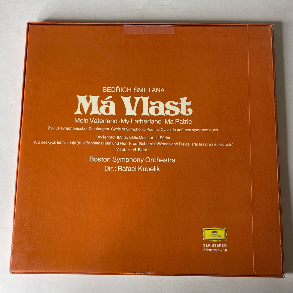 Винтажная виниловая пластинка LP Smetana Сметана, Boston Symphony Orchestra, Rafael Kubelik, Ma Vlast, Mein Vaterland, My Fatherland, Ma Patrie, Моя Родина(Германия 1976)