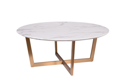 Стол журнальный Garda Decor Garda Decor Жемчужно-Белый (Pearl White) d100*40,6 см