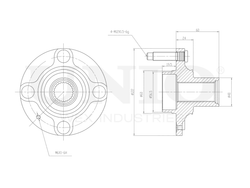 Ступица передняя (без ABS) UNIO HUB-20213