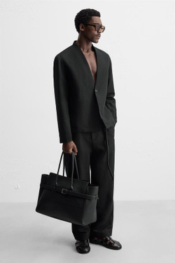 ZARA СУМКА С РЕМНЕМ, ЧЕРНЫЙ