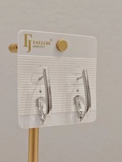 Серьги Fallon «Плавная линия» Silver