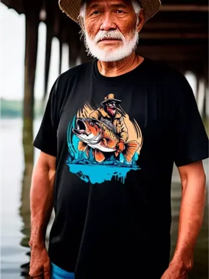 Футболка для рыбака с надписью