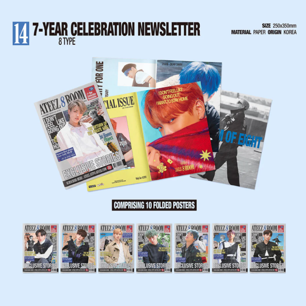 Мерч ATEEZ POP-UP '8ROOM' - 7-YEAR CELEBRATION NEWSLETTER