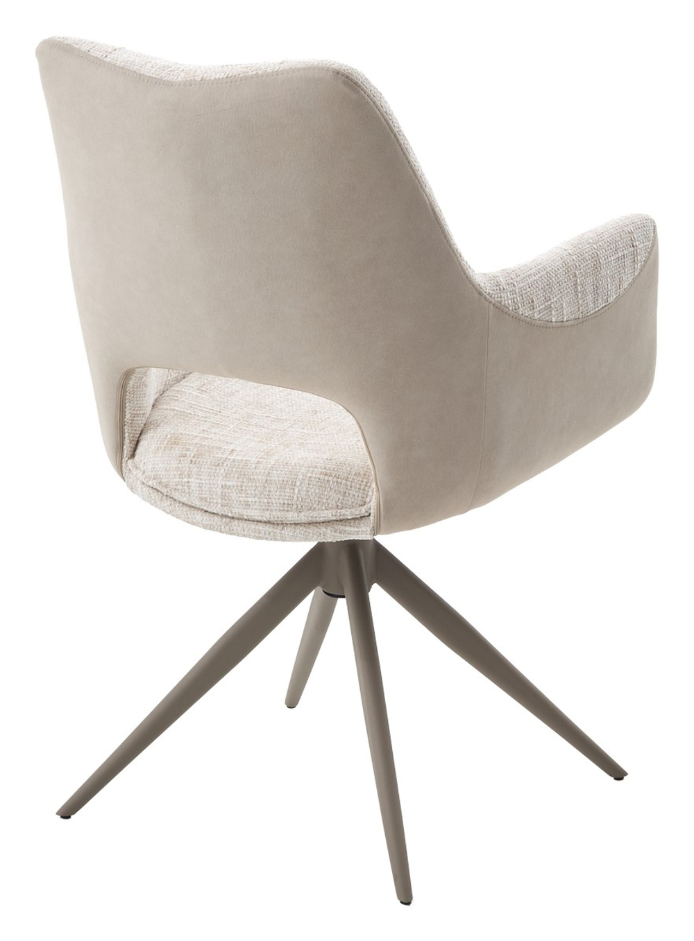 Стул М-City DISAUR Давен (Daven) поворотный на 360 градусов, Кремовый Riely-111, G1038-101, ткань, Латте каркас