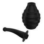 Черный анальный душ с гибким изогнутым наконечником (Цвет: черный)