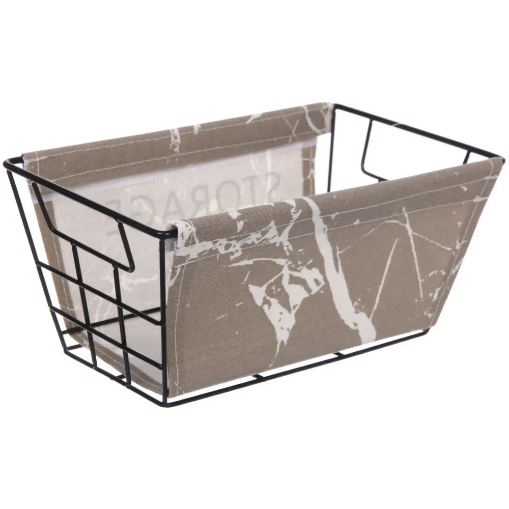 Корзинка металлическая для хранения «ИДЕЯДОМА», цвет серый, 25*15*12см (лейбл Селфи)