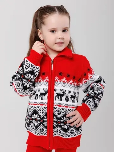 Кофта вязаная на молнии "Северное сияние"