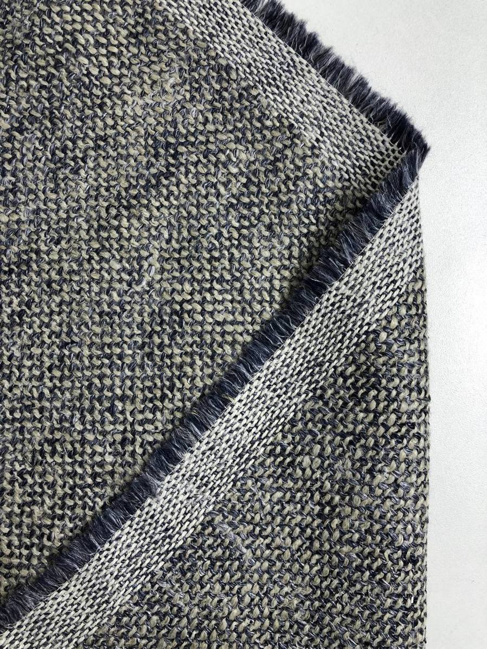 Костюмная лен рогожка,  серо-бежевый, меланж NB#142