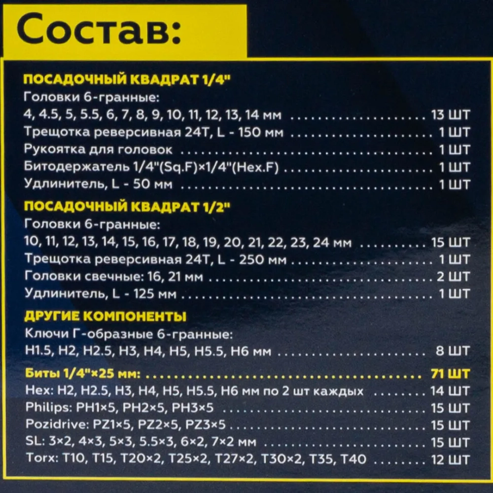 Набор инструментов 115пр. 1/4'', 1/2''(6гр.) SIGMATOOL Sigmatool-41151-5
