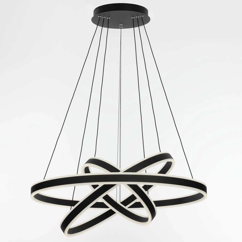 Citilux Дуэт CL719681 LED Люстра подвесная с пультом Чёрная