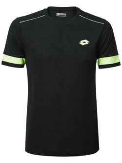 Футболка мужская теннисная Lotto Superrapida M V Tee PL - all black