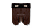 UGG Перчатки Замшевые Женские Коричнеые
