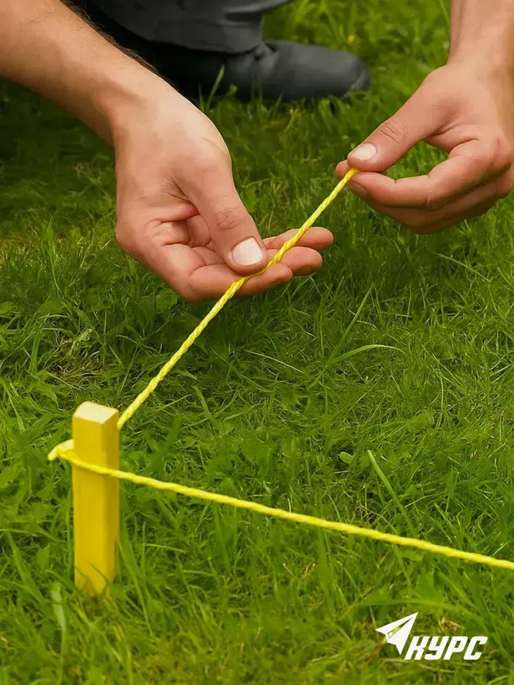 Шнур разметочный 1,5 мм х 50 м строительный капроновый крученый, желтый