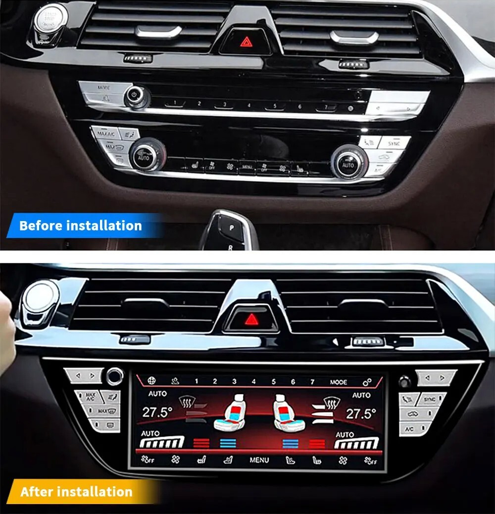 Сенсорная панель климата BMW 5-серия G30 2017-2023 - Carmedia ZF-2025-G30 c 8.8" LCD (ЖК) экраном