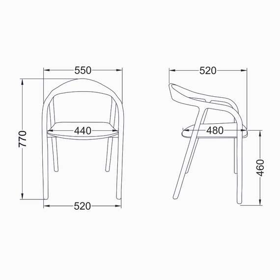 Стул Esse из массива дуба, светлый