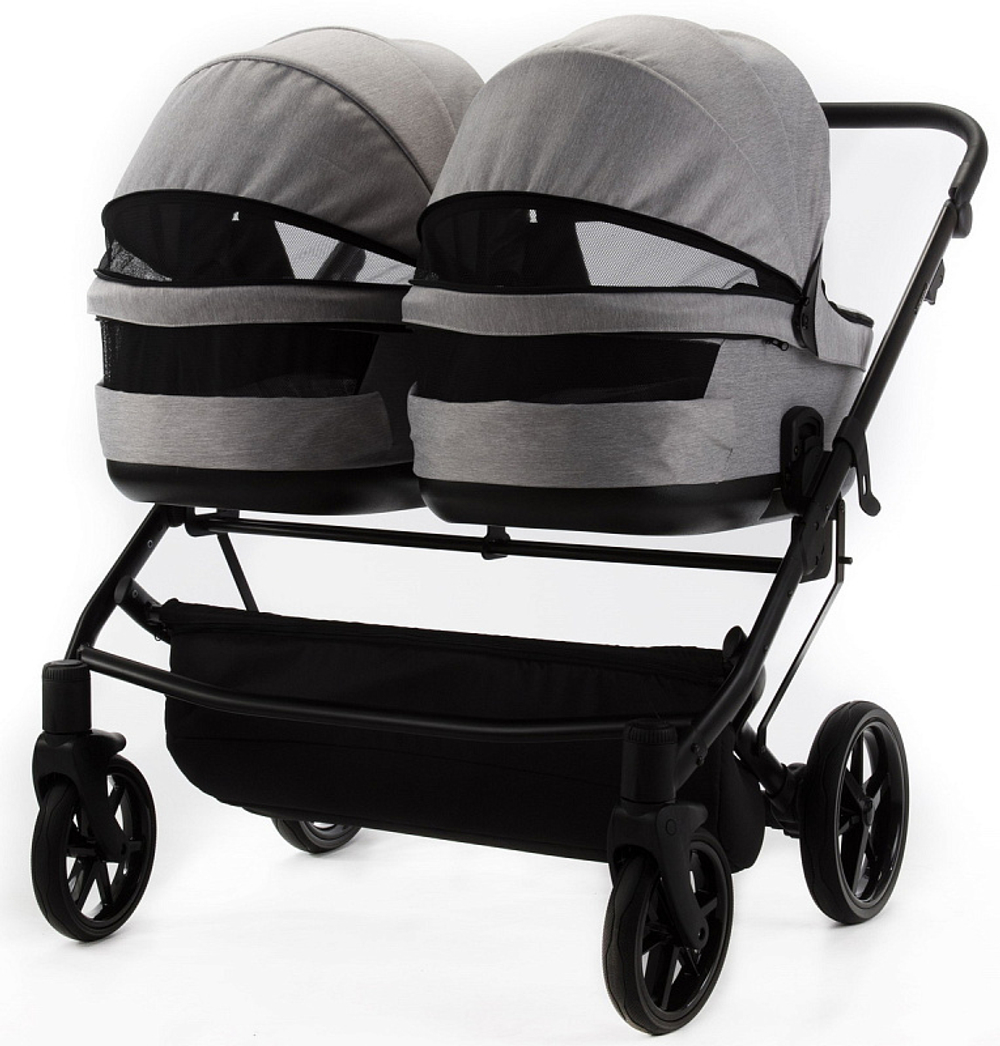 Детская коляска Adamex Leo Duo 2 в 1 TK01 (СВЕТЛО-СЕРЫЙ)