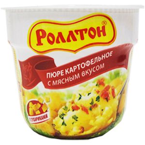 ПЮРЕ КАРТОФЕЛЬНОЕ С МЯСНЫМ ВКУСОМ 40ГР РОЛЛТОН