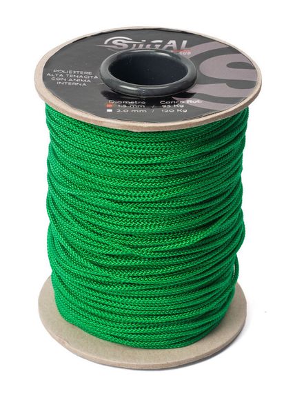 Линь Sigalsub Green Polyester 120 кг ø2 мм 1 метр (в катушке 100 м)
