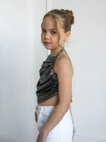 Летний топ для девочки на завязках