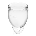 Набор прозрачных менструальных чаш Satisfyer Feel confident Menstrual Cup