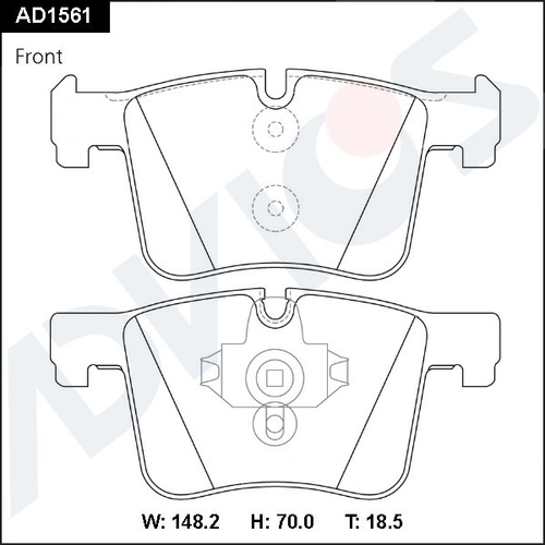 Дисковые тормозные колодки ADVICS (еврокерамика) передние AD1561