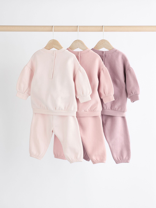 Свитшот и спортивные брюки в комплекте для малышей Next Q94-947, Розовый, Кремовый