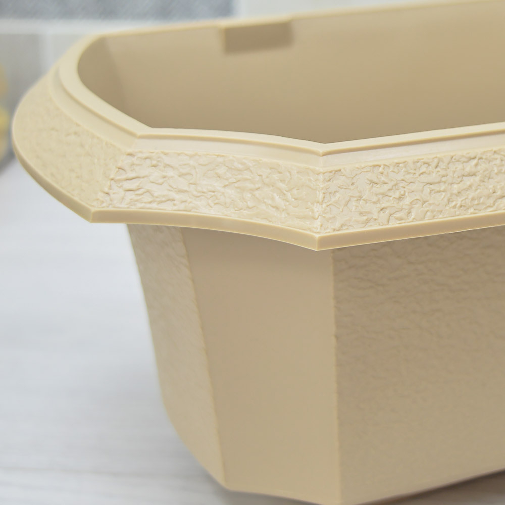 Горшок цветочный настенный "Ника" 5л L460мм, молочно-кофейный