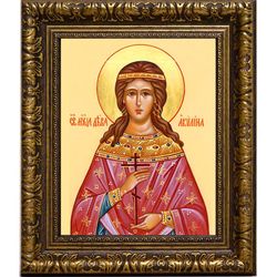 Акилина младшая Святая мученица. Икона на холсте.