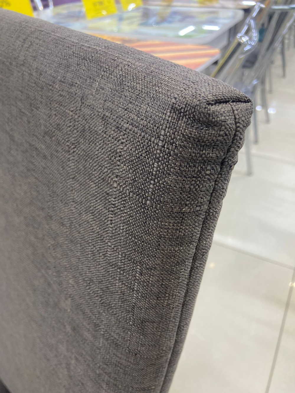 Стул Оскар каркас квадрат хром Основание рогожка бурая