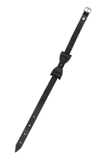 Черный кожаный чокер с бабочкой (Цвет: черный)