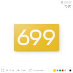 Номер на дверь 699, табличка на дверь для офиса, квартиры, кабинета, аудитории, склада, желтая 120х70 мм, Айдентика Технолоджи