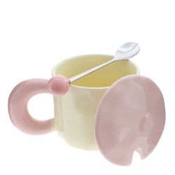 GAEM Кружка с крышкой и ложкой, 330 мл, L14 W9 H9 см, 4в.