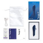 Синяя водонепроницаемая вибропуля 10см We-Vibe Tango X Midnight Blue SNTTSG6