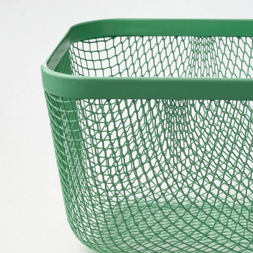 IKEA 365+ Набор корзин 2 шт 14x14x10 см, металл/желтый/зеленый