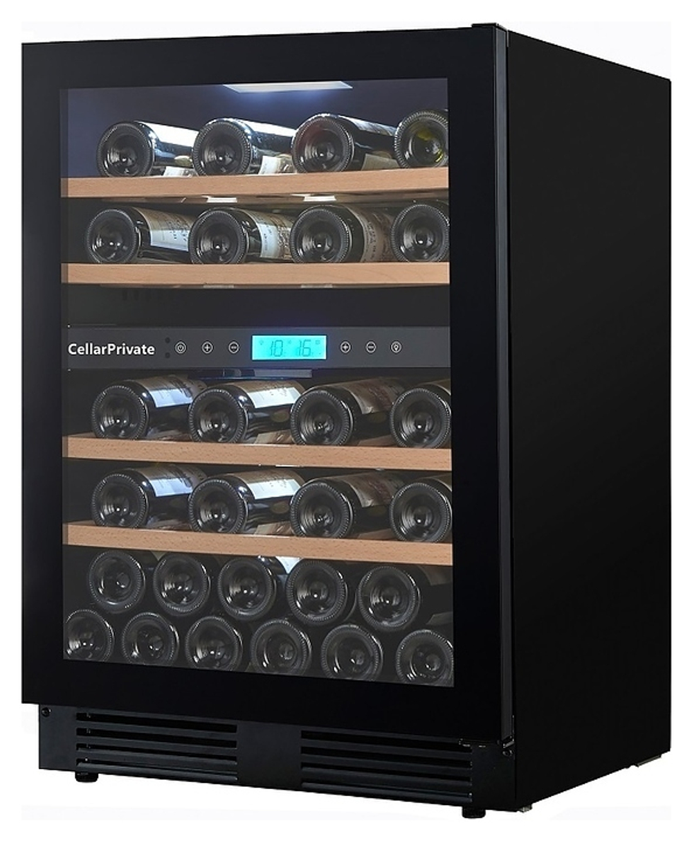 Винный шкаф Cellar Private CP043-2TBH черная дверь со скрытой рукояткой
