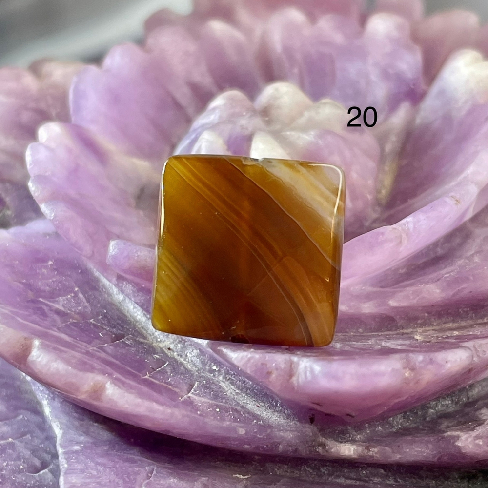 54607  Агат Бусина квадрат 15мм огр