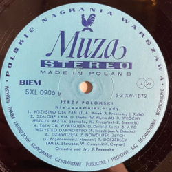 Винтажная виниловая пластинка LP Jerzy Polomski Nie Zapomnisz Nigdy (Польша 1972)