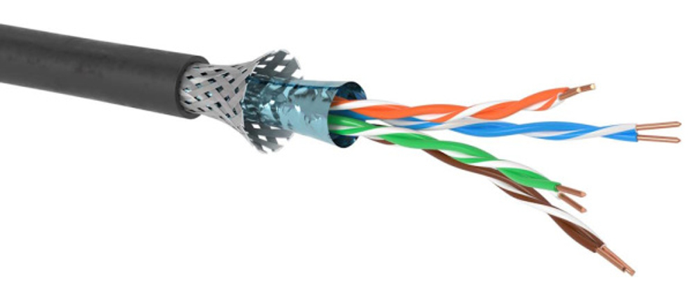 Кабель витая пара SF/UTP 5e кат. 4 пары DKC RN5ESUKPEBK