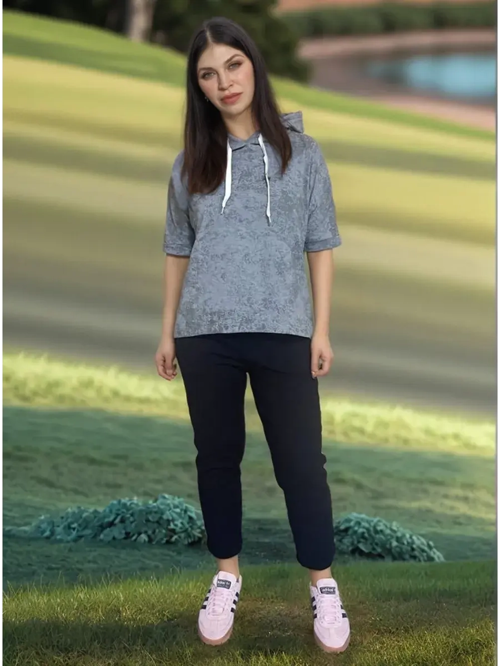 футболка с капюшоном короткий рукав варенка