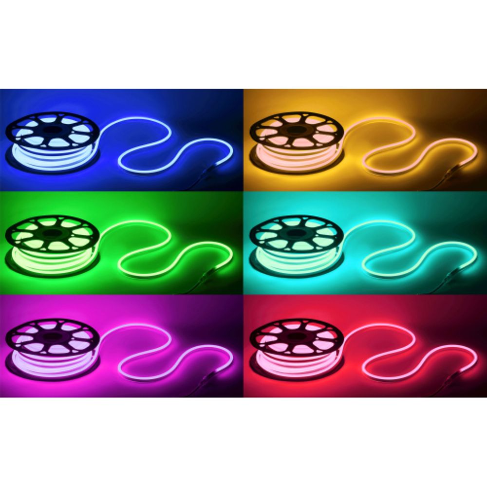 Светодиодная неоновая лента ЭРА N5050-72-IP67-220V-20m-RGB многоцветный | Светодиодный неон 220В и аксессуары